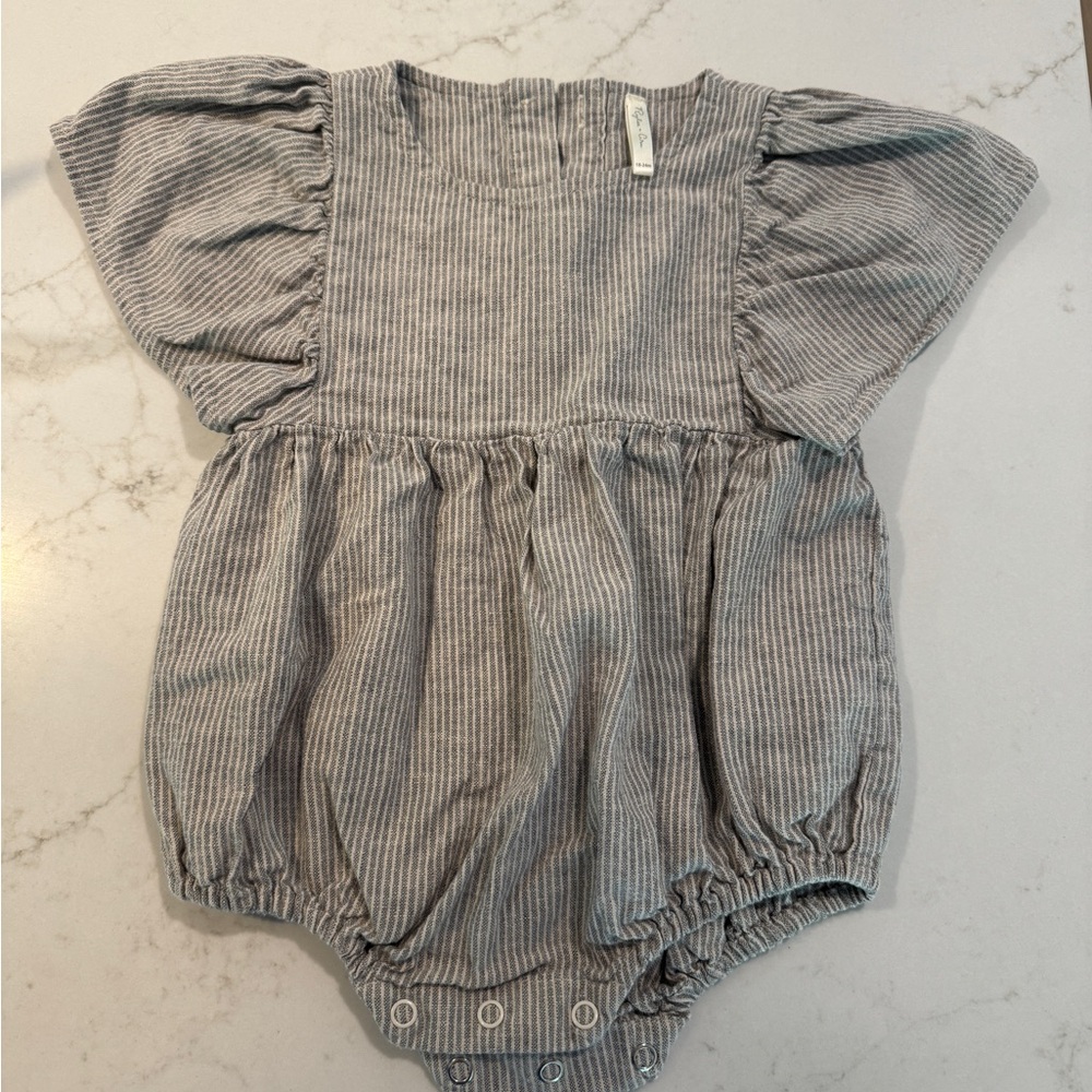 Rylee + Cru Gray Striped Toddler Outfit